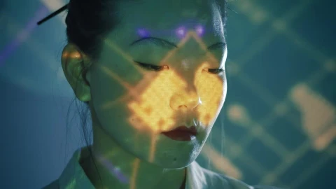 Stock Video Female Cyborg Facing Down Live Wallpaper For PC - Free Live Wallpaper
