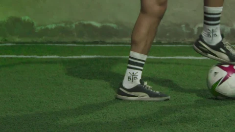 Stock Video Feet Of A Skillful Soccer Player Dribbling Live Wallpaper For PC - Free Live Wallpaper