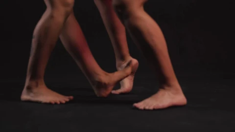 Stock Video Feet Of A Pair Of Women Dancing On A Dark Live Wallpaper For PC - Free Live Wallpaper