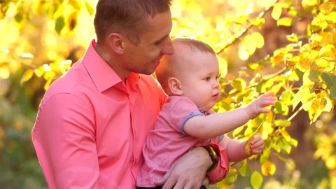 Stock Video Father Taking Care Of His Baby In A Garden Live Wallpaper For PC - Free Live Wallpaper