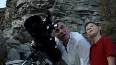Stock Video Father And Son Using Telescope Live Wallpaper For PC - Free Live Wallpaper