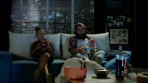 Stock Video Father And Son Playing Video Games Late At Night Live Wallpaper For PC - Free Live Wallpaper