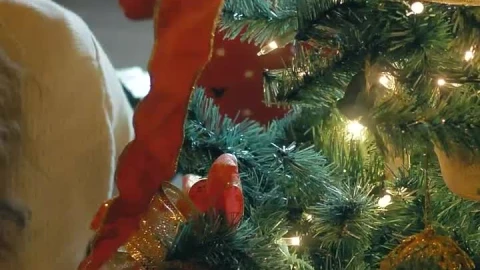 Stock Video Father And Mother Decorating A Christmas Tree Live Wallpaper For PC - Free Live Wallpaper