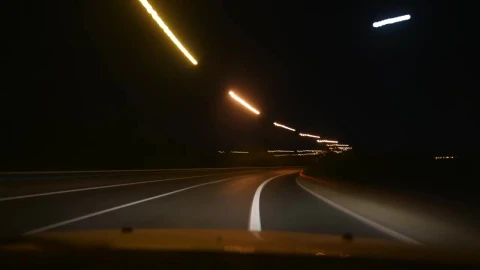Stock Video Fast Traveling At Night In The City Live Wallpaper For PC - Free Live Wallpaper