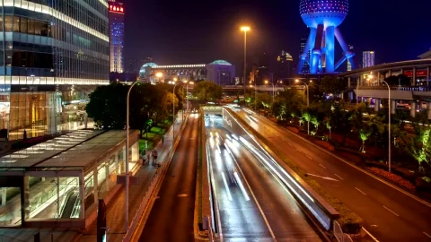Stock Video Fast Traffic In A Shanghai Street Live Wallpaper For PC - Free Live Wallpaper