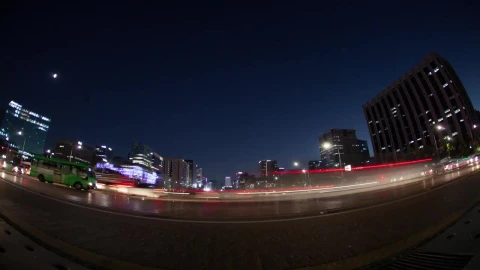 Stock Video Fast Timelapse Of Night Traffic Live Wallpaper For PC - Free Live Wallpaper