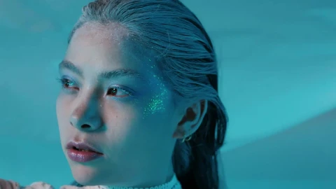 Stock Video Fashion Woman With Conceptual Winter Makeup Live Wallpaper For PC - Free Live Wallpaper