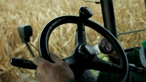 Stock Video Farmer Inside A Harvester Live Wallpaper For PC - Free Live Wallpaper