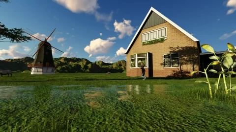 Stock Video Farm In Summer D Animation Live Wallpaper For PC - Free Live Wallpaper