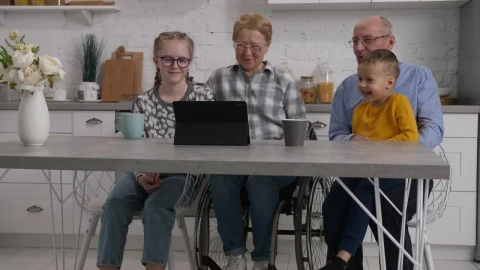 Stock Video Family Watching A Funny Video Live Wallpaper For PC - Free Live Wallpaper