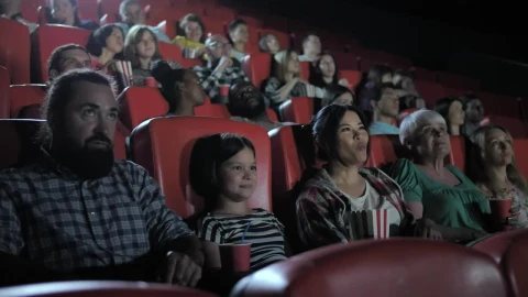Stock Video Family Watching A Film Together In A Cinema Live Wallpaper For PC - Free Live Wallpaper
