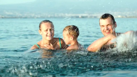 Stock Video Family Splashing The Camera Live Wallpaper For PC - Free Live Wallpaper
