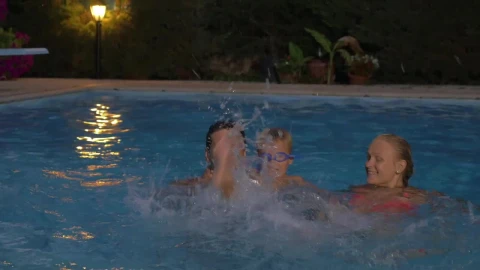 Stock Video Family Splashing In The Pool Live Wallpaper For PC - Free Live Wallpaper