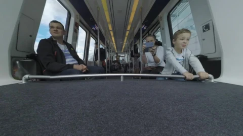 Stock Video Family On An Automated Train Live Wallpaper For PC - Free Live Wallpaper