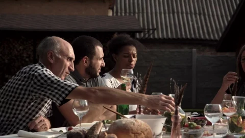 Stock Video Family Having Dinner Outdoors Live Wallpaper For PC - Free Live Wallpaper