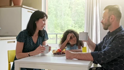Stock Video Family Having Breakfast At Home Live Wallpaper For PC - Free Live Wallpaper