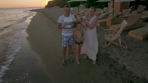 Stock Video Family Flying A Drone At The Beach Live Wallpaper For PC - Free Live Wallpaper