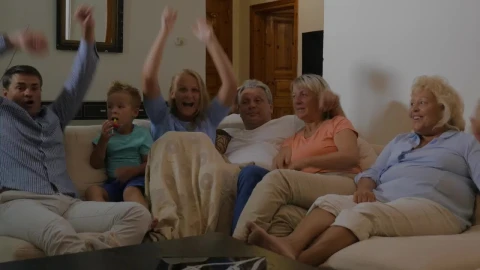 Stock Video Family Celebrating A Goal On Tv Live Wallpaper For PC - Free Live Wallpaper