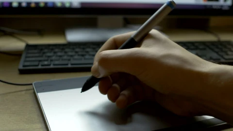 Stock Video Hand Working On A Graphic Tablet Live Wallpaper For PC - Free Live Wallpaper