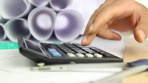 Stock Video Hand Of An Engineer On A Calculator Live Wallpaper For PC - Free Live Wallpaper