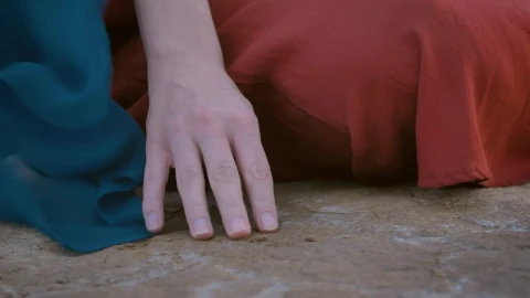 Stock Video Hand Of A Woman Touching The Ground With Wind Moving Live Wallpaper For PC - Free Live Wallpaper