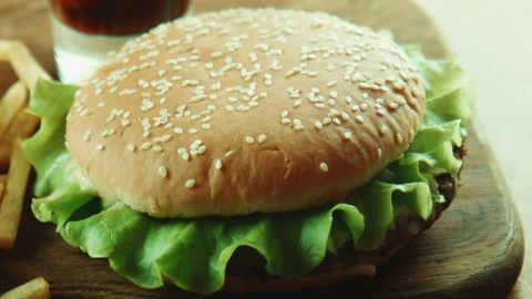 Stock Video Hamburger And French Fries On The Table Live Wallpaper For PC - Free Live Wallpaper