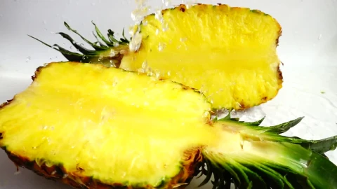 Stock Video Halved Pineapple Under A Tap Live Wallpaper For PC - Free Live Wallpaper