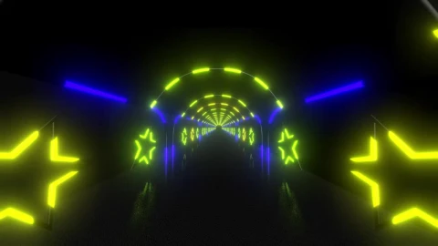 Stock Video Hallway With Arches And Walls With Light Stars Live Wallpaper For PC - Free Live Wallpaper