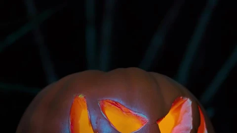 Stock Video Halloween Pumpkin On A Gloomy Night Live Wallpaper For PC - Free Live Wallpaper