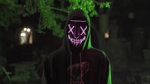 Stock Video Halloween Led Light Mask Live Wallpaper For PC - Free Live Wallpaper