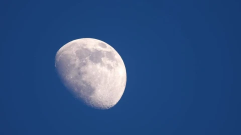 Stock Video Half Moon In The Blue Sky Live Wallpaper For PC - Free Live Wallpaper
