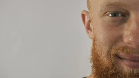 Stock Video Half Of A Bearded Mans Face In Detail Live Wallpaper For PC - Free Live Wallpaper
