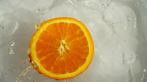 Stock Video Half An Orange Floating And Spinning In Water Live Wallpaper For PC - Free Live Wallpaper