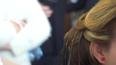 Stock Video Hairstylist Working On A Hairstyle Live Wallpaper For PC - Free Live Wallpaper