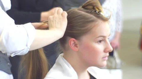 Stock Video Hairstylist Working On A Blonde Womans Hair Live Wallpaper For PC - Free Live Wallpaper
