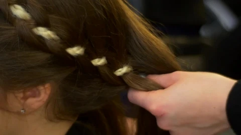 Stock Video Hairstylist Weaving A Braid Live Wallpaper For PC - Free Live Wallpaper