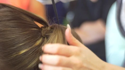Stock Video Hairstylist Hands Working On Womans Hair Live Wallpaper For PC - Free Live Wallpaper