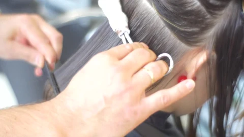 Stock Video Hairstylist Cutting Womans Hair With Fire Live Wallpaper For PC - Free Live Wallpaper
