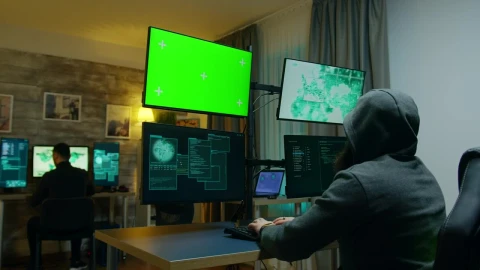 Stock Video Hackers Using Computers Live Wallpaper For PC - Free Live Wallpaper