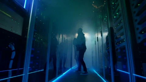 Stock Video Hackers Escaping An Exploding Data Center Live Wallpaper For PC - Free Live Wallpaper