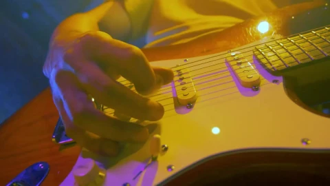 Stock Video Guitarist Plays And Moves His Electric Guitar Live Wallpaper For PC - Free Live Wallpaper