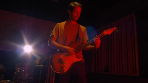 Stock Video Guitarist Enjoying Playing His Guitar Live Wallpaper For PC - Free Live Wallpaper