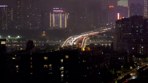 Stock Video Guangzhou City Scape With Traffic Live Wallpaper For PC - Free Live Wallpaper