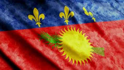 Stock Video Guadeloupe Flag With Faded Texture Full Screen Live Wallpaper For PC - Free Live Wallpaper