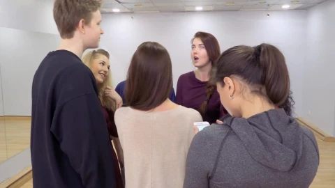 Stock Video Group Of Young People Talking About Their Presentation Live Wallpaper For PC - Free Live Wallpaper