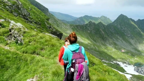 Stock Video Group Of Women Hiking In The Top Of The Mountain Live Wallpaper For PC - Free Live Wallpaper