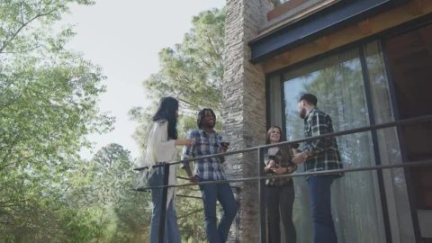 Stock Video Group Of Friends Drinking Wine On A Balcony Live Wallpaper For PC - Free Live Wallpaper