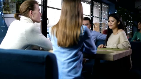 Stock Video Group Of Friends At A Cafe Live Wallpaper For PC - Free Live Wallpaper