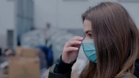 Stock Video Girl In Profile Wearing A Mask Live Wallpaper For PC - Free Live Wallpaper