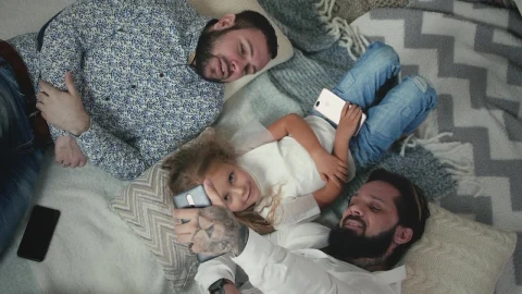 Stock Video Gay Couple Taking Selfies With Daughter Live Wallpaper For PC - Free Live Wallpaper